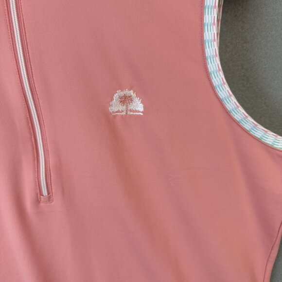 New W/ Logo Fairway & Greene Darcy Sleeveless Polo Womens Size M Frose MSRP $118 - Picture 2 of 13